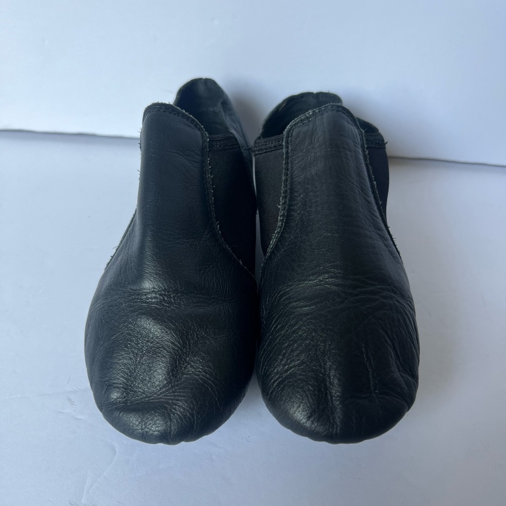 🎃Genuine Leather Jazz Shoe Slip On Dance Shoe for Girls and Boys Black - Picture 4 of 8